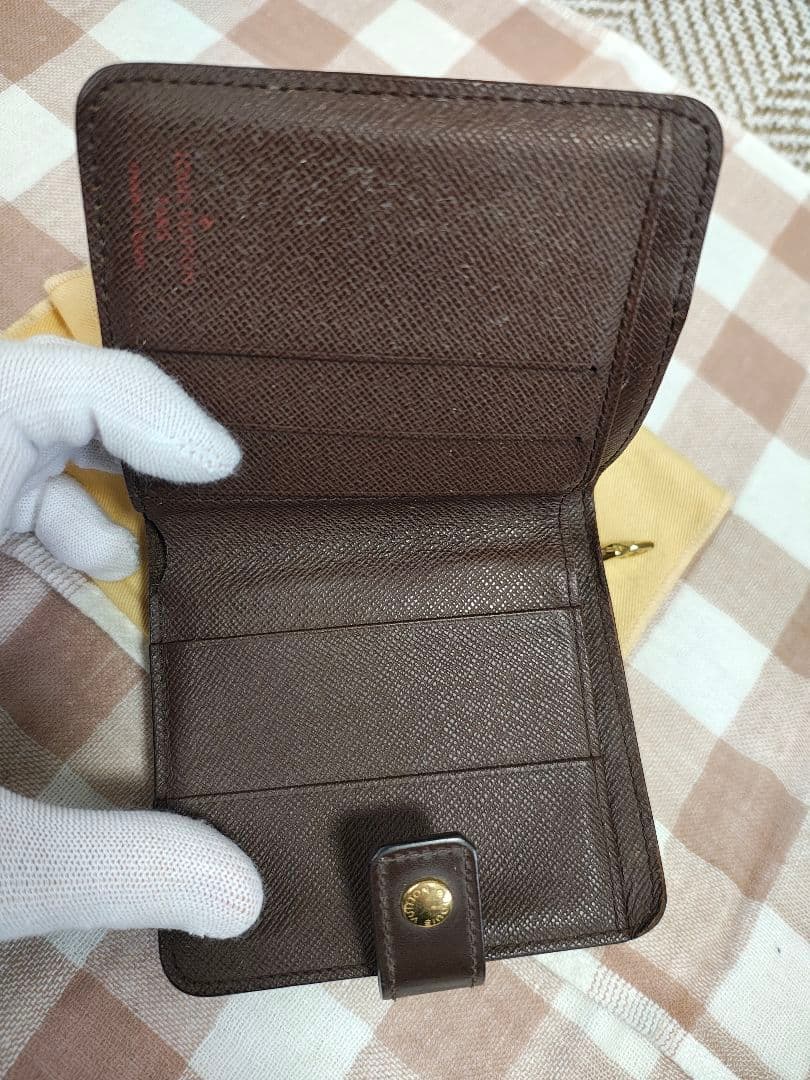 LOUIS VUITTON ダミエ 二つ折り財布 保存袋付き