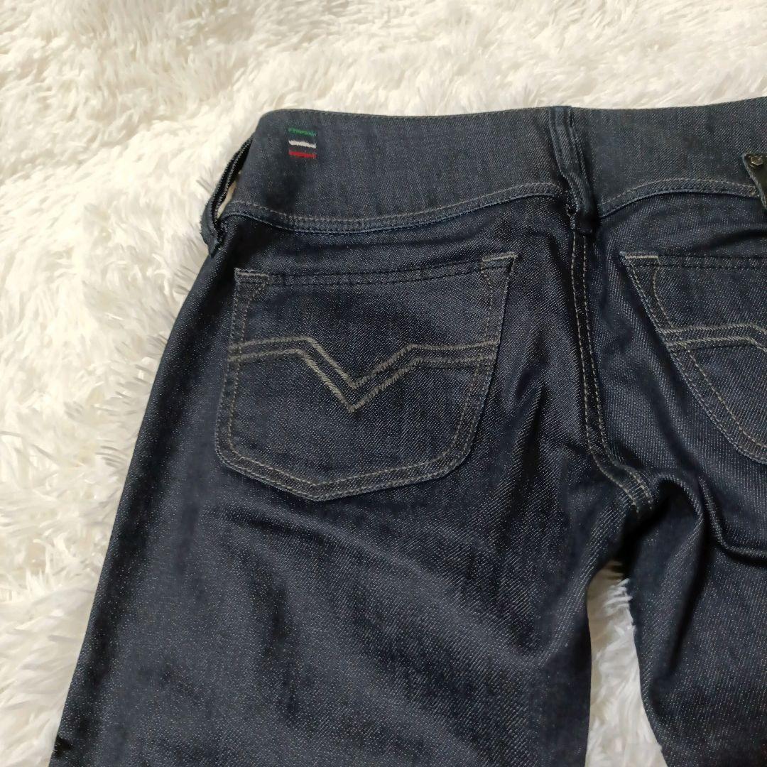 【美品✨️】DIESEL CHEROCK W26 美脚フレア 濃紺 ストレッチ