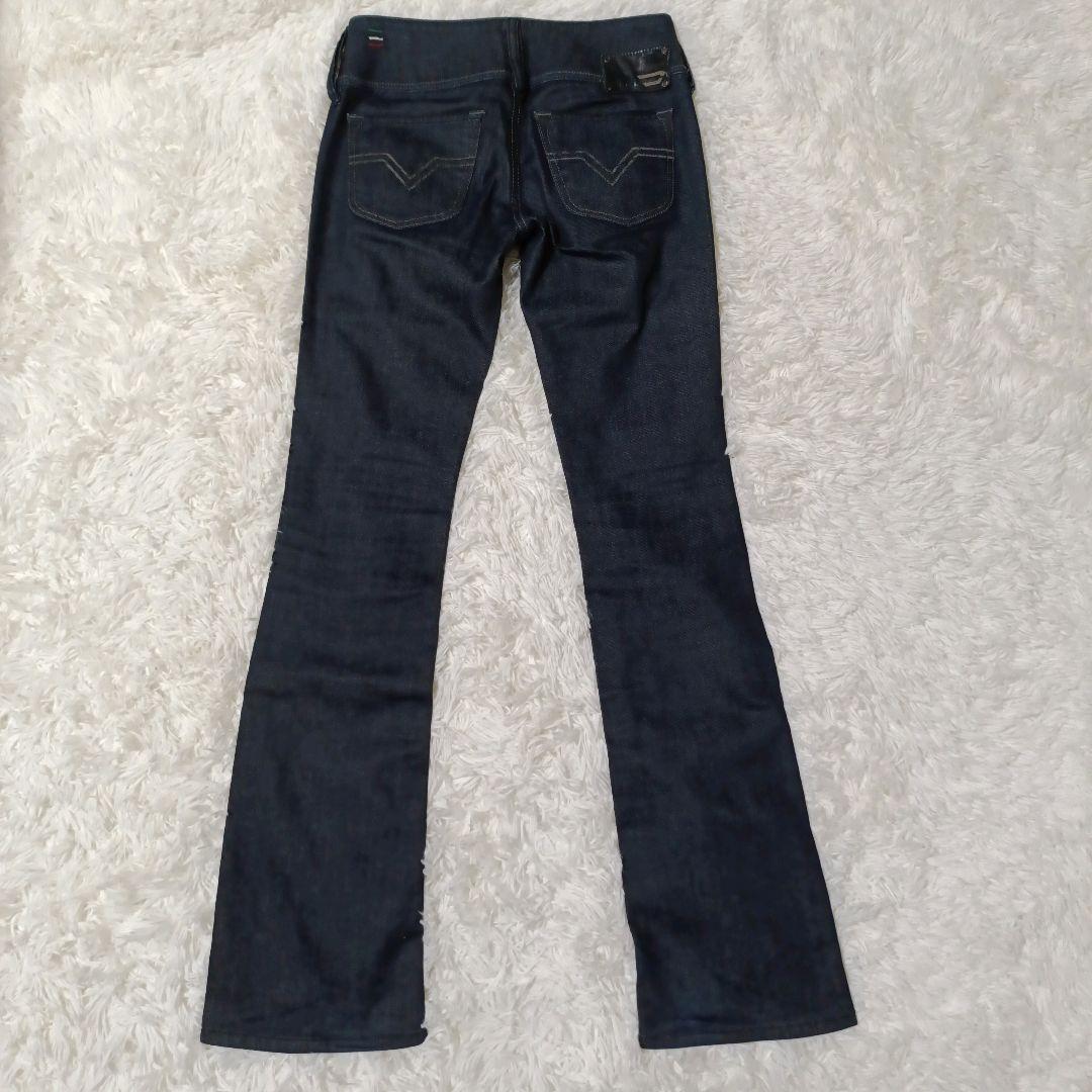 【美品✨️】DIESEL CHEROCK W26 美脚フレア 濃紺 ストレッチ