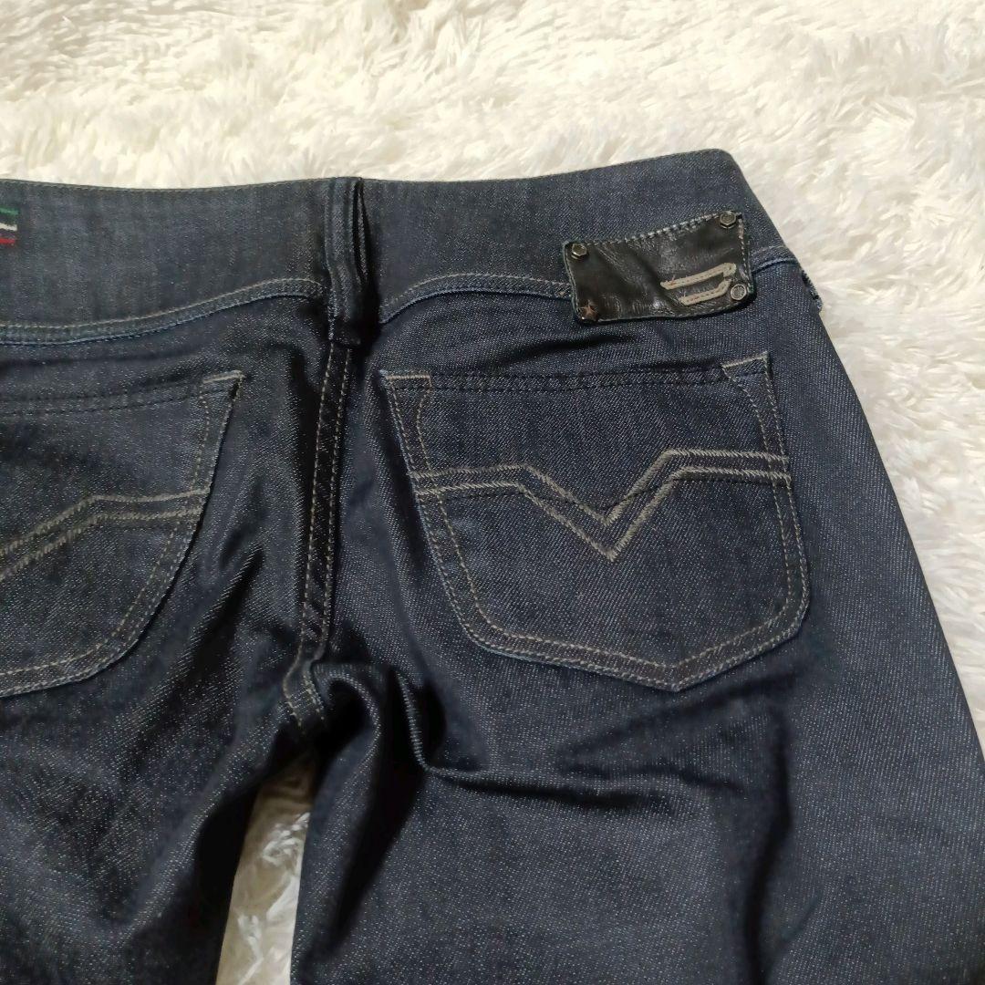 【美品✨️】DIESEL CHEROCK W26 美脚フレア 濃紺 ストレッチ