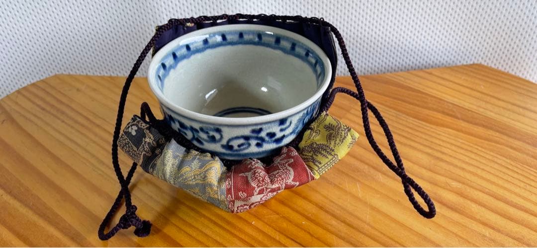【加藤蓮瓶(作者)】安南染付・陶磁器・抹茶碗仕服付、茶道具エクセレント級箱無し。