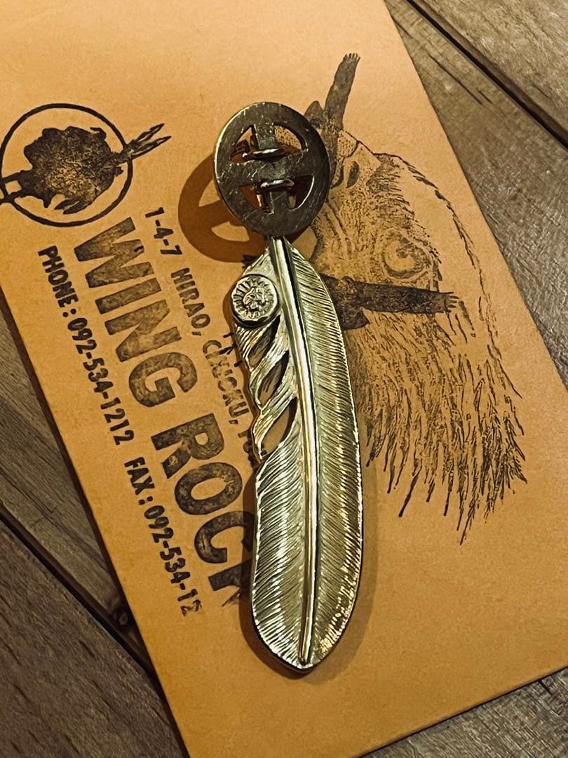 ウィングロック wingrock 18k 全金　フェザー　k18