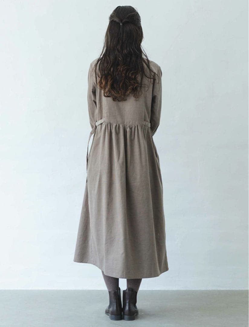 新品 細コーデュロイ ワンピース LIBERTY sosotto モカ