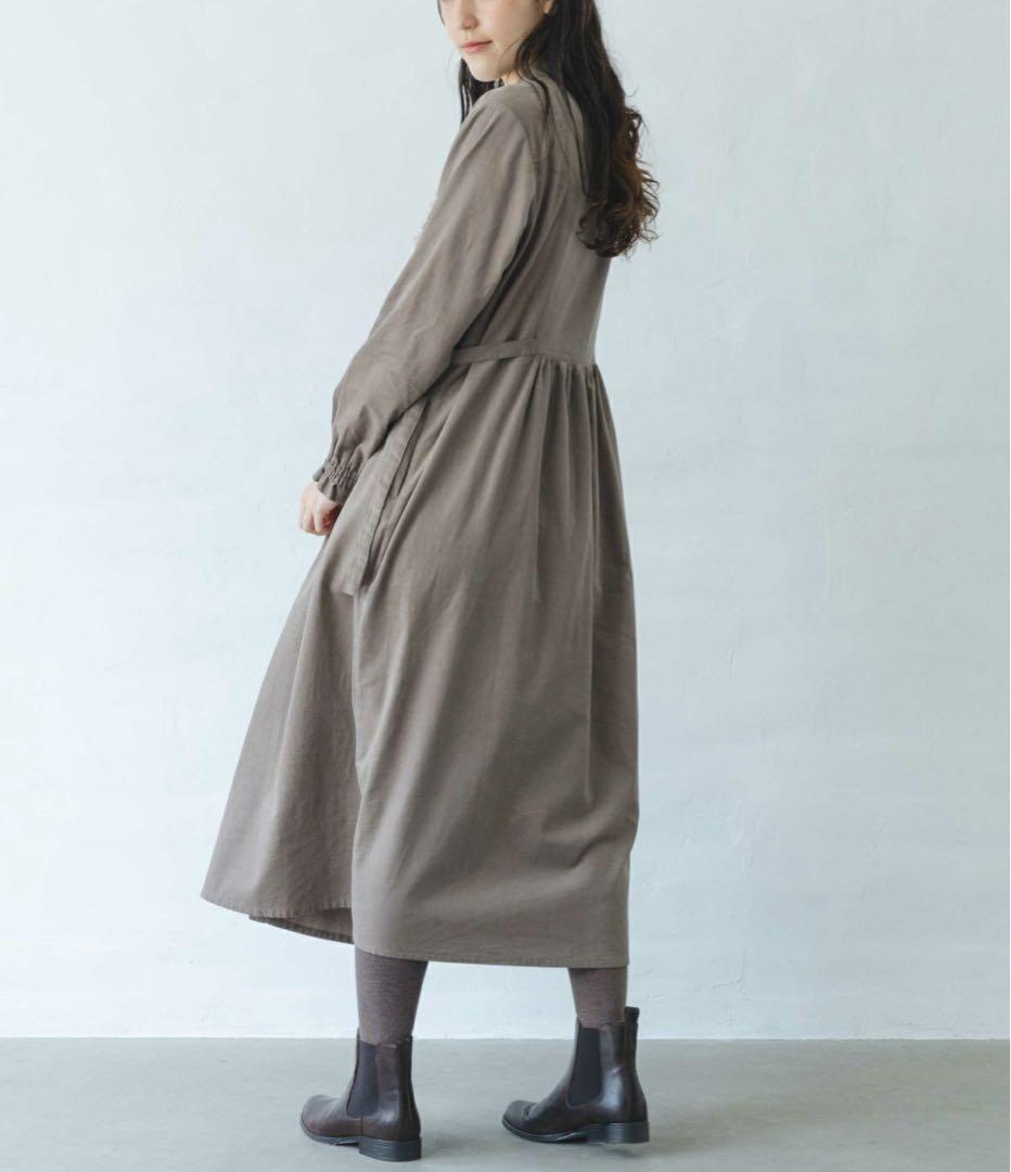 新品 細コーデュロイ ワンピース LIBERTY sosotto モカ