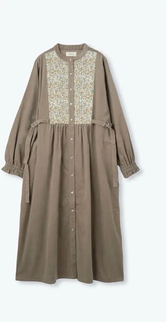 新品 細コーデュロイ ワンピース LIBERTY sosotto モカ