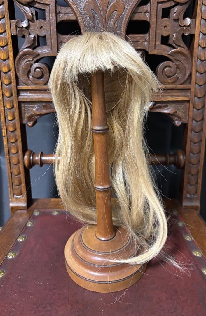 ビスクドールウイッグ　ブロンド　ロングヘアー　恋月姫　ホースヘアー