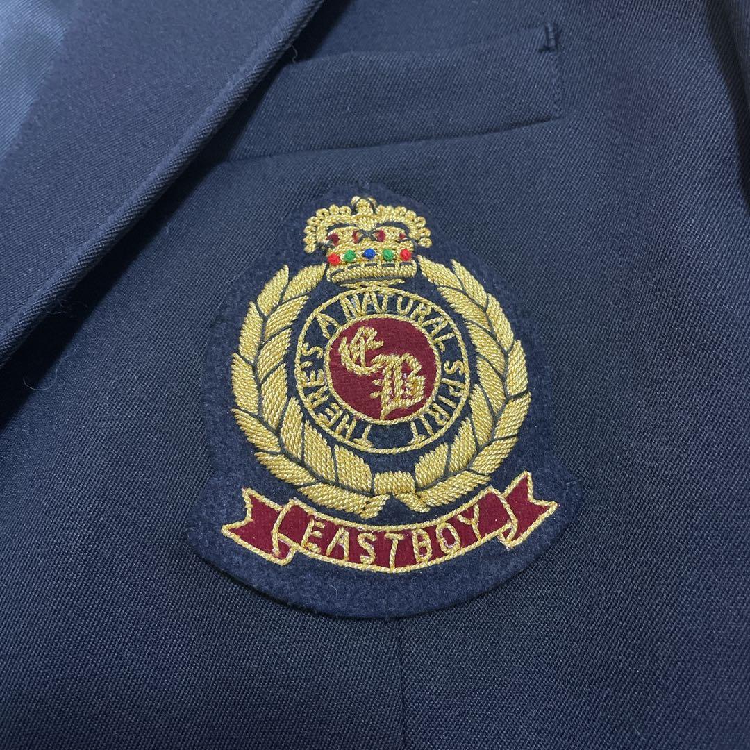 EAST BOY イーストボーイ　紺ブレザー 金ボタン エンブレム付 11号　L