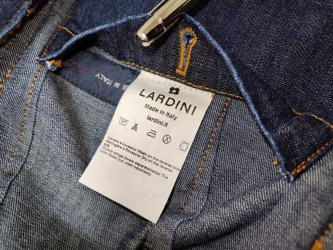 LARDINI デニム ダブルブレストジャケット