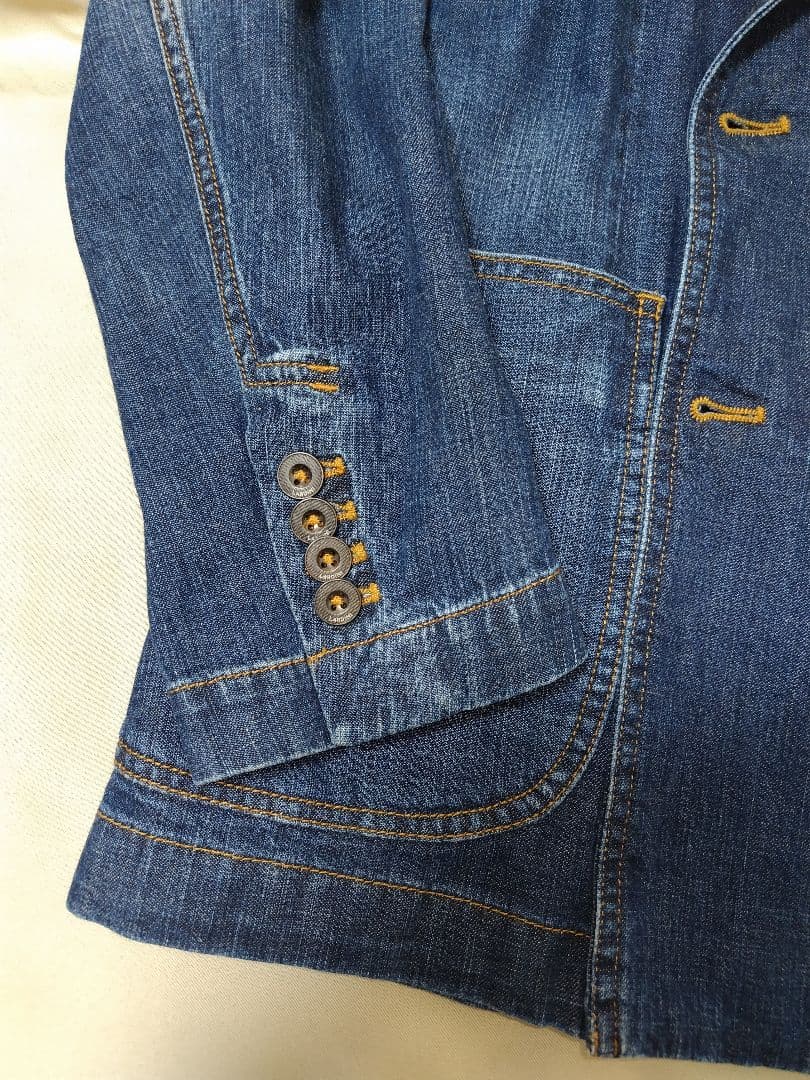 LARDINI デニム ダブルブレストジャケット