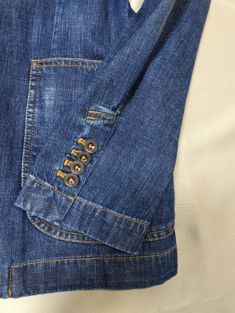 LARDINI デニム ダブルブレストジャケット