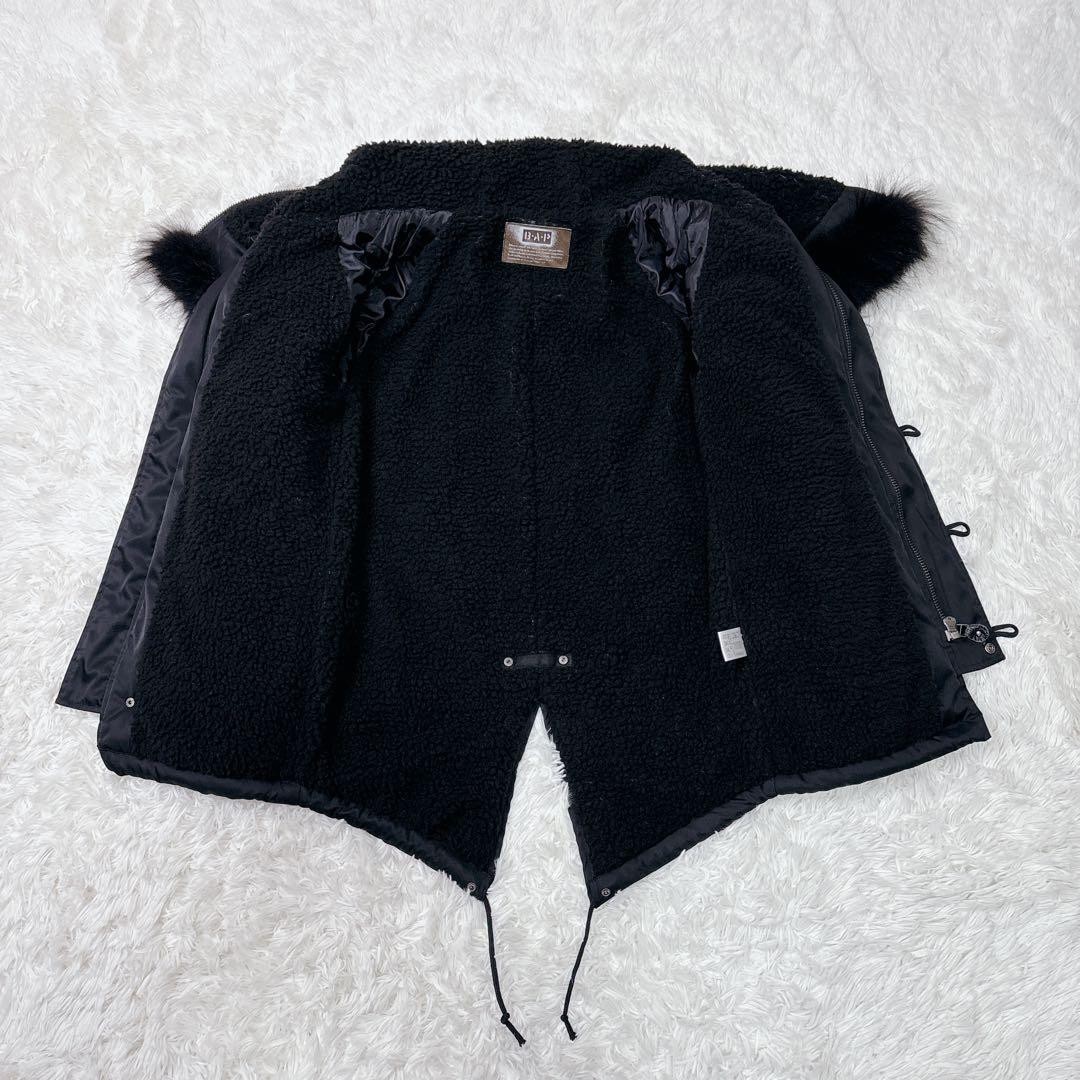 B.A.P y2k OOs モッズコート　ブラック　ラクーンファー　ミリタリー