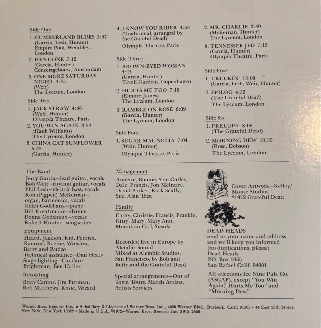 ■高音質70年代USプレス盤■GRATEFUL DEAD / グレイトフルデッド