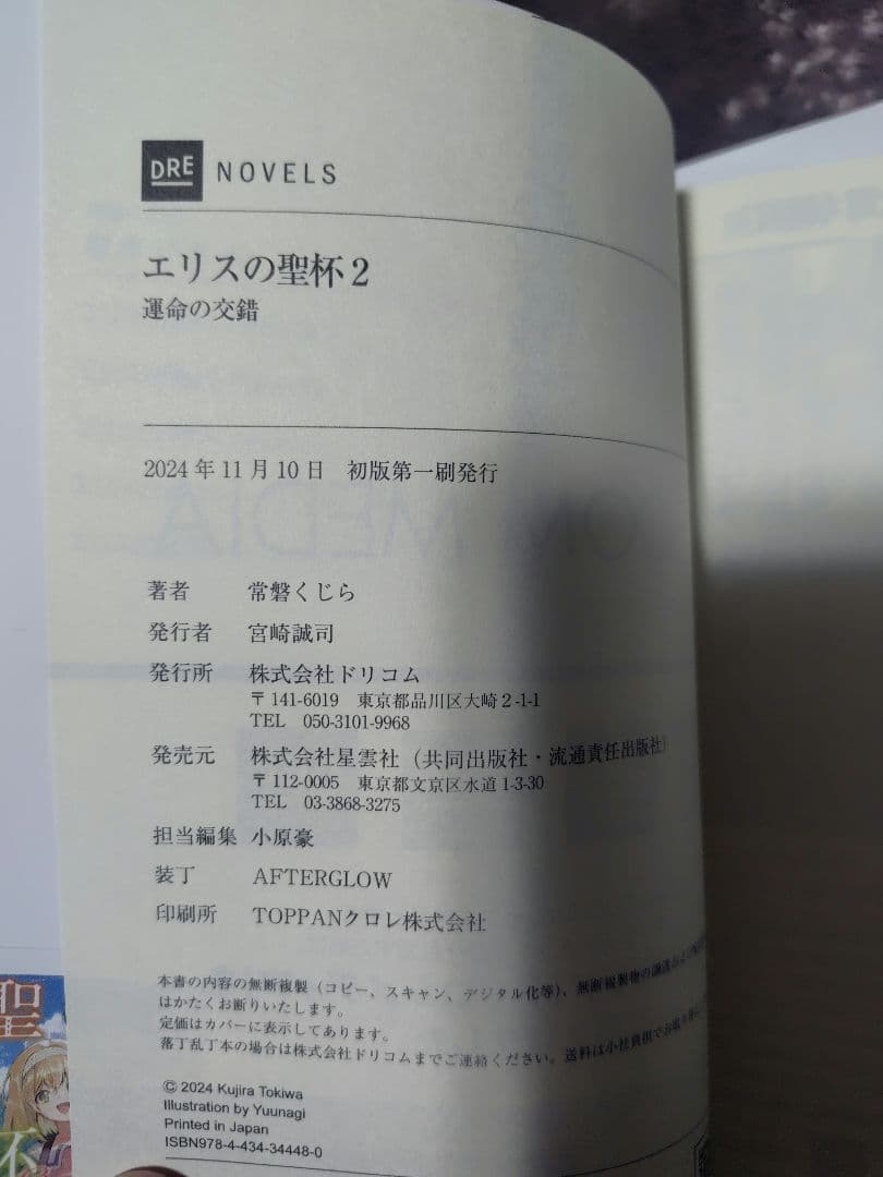 エリスの聖杯★アニメ原作小説★全巻完結セット★帯付初版★DRENOVELS★夕薙