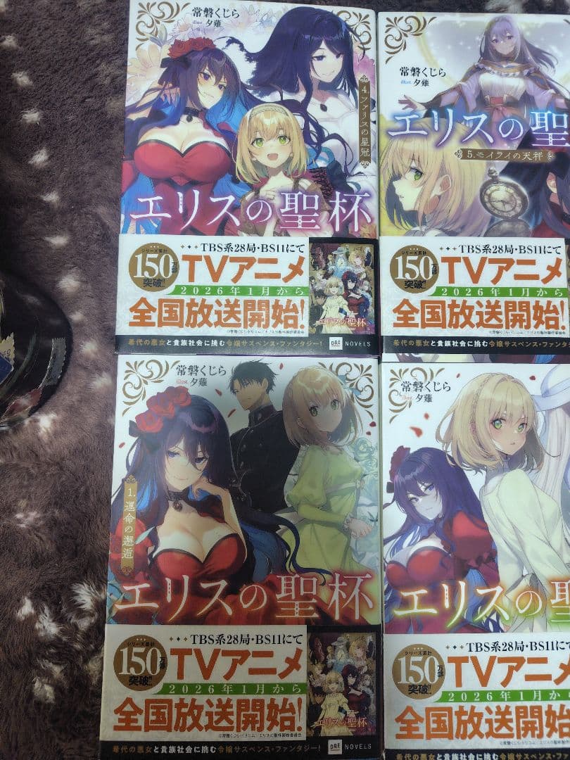 エリスの聖杯★アニメ原作小説★全巻完結セット★帯付初版★DRENOVELS★夕薙