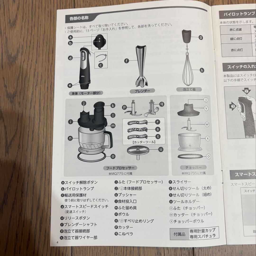 BRAUN / ブラウン マルチクイック ハンドブレンダー　MQ775