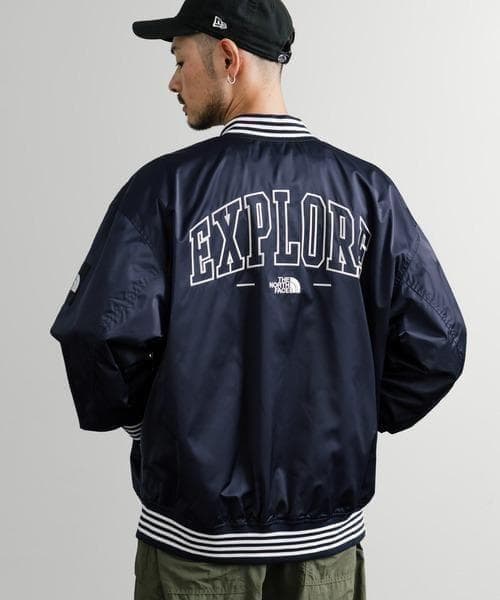 L THE NORTH FACE スポーティボンバージャケット 韓国限定ネイビー