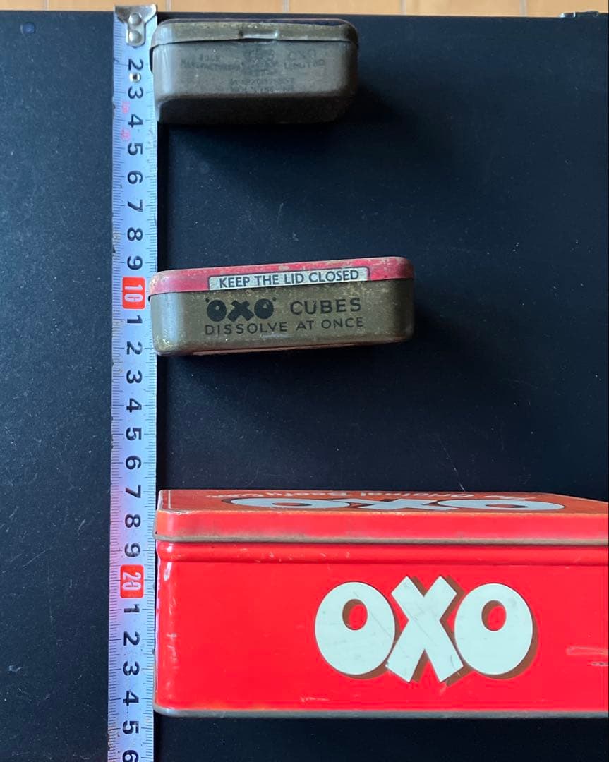 アンティーク　OXO（オクソー）缶セット　ブリキ缶　ヴィンテージ