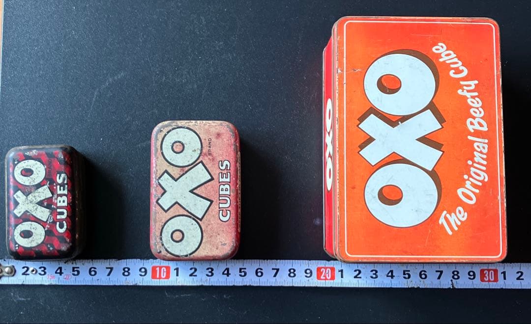 アンティーク　OXO（オクソー）缶セット　ブリキ缶　ヴィンテージ