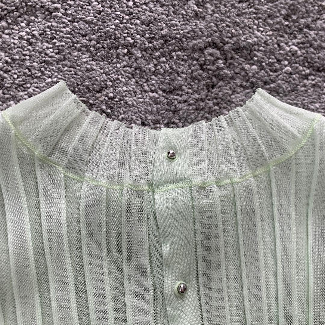 トップス beautiful people sheer rib cardigan