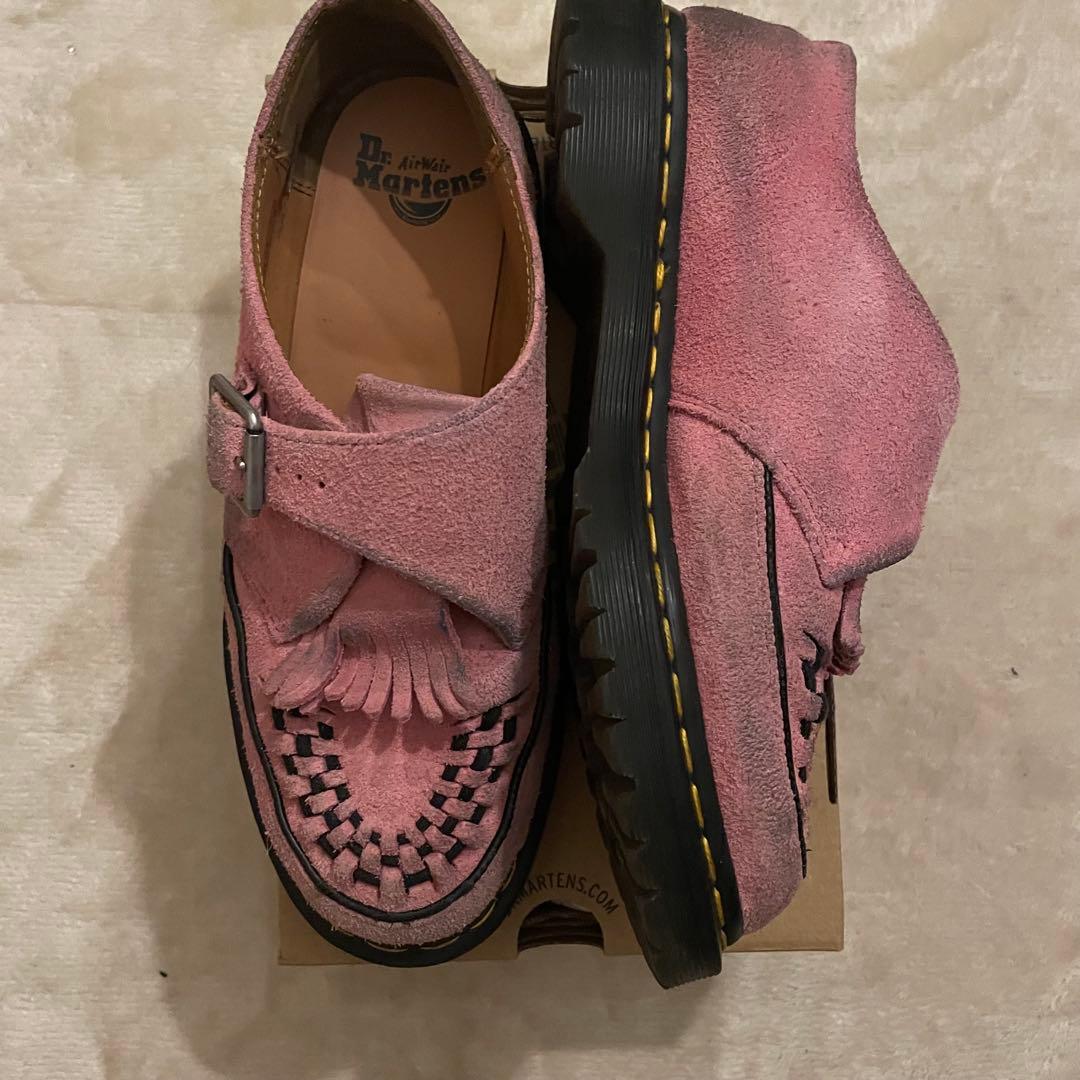 Dr.Martin pink モカシンシューズ