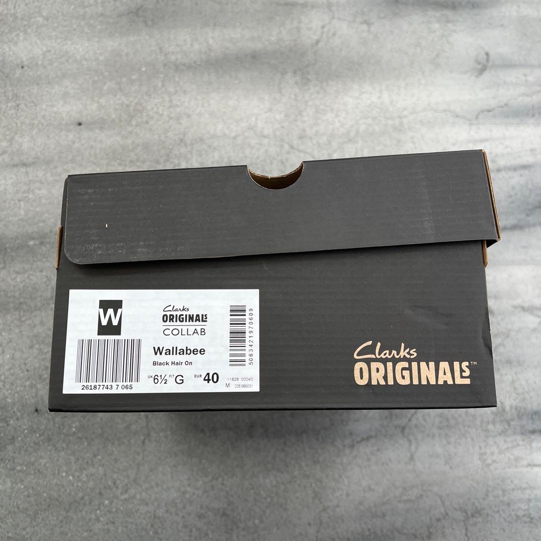 靴 Clarks Wallabee BLACK EYE PATCH atmos