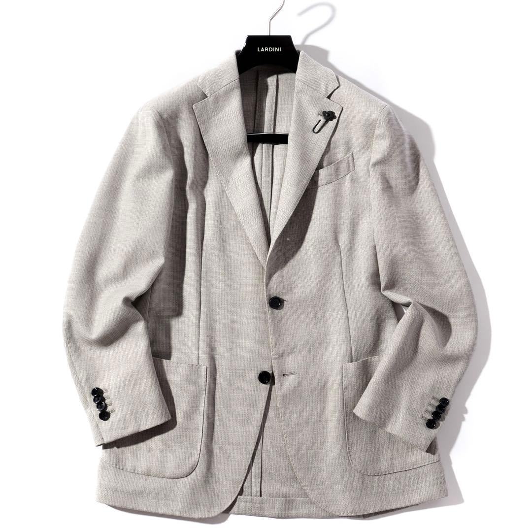 LARDINI ラルディーニ テーラード ジャケット ライトグレー 44 S