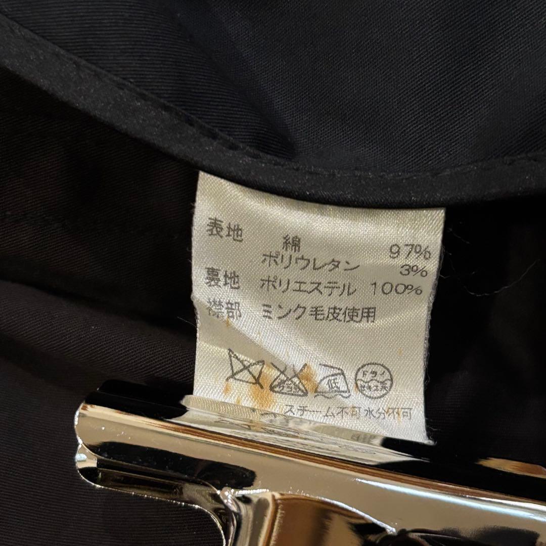 【最高級リアルミンクファー付き】COACH コーチ トレンチコート ブラック　M