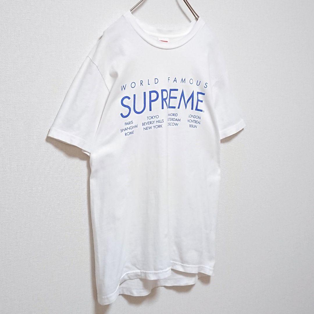 Supreme シュプリーム ワールドファマス ロゴ 半袖Tシャツ ホワイト