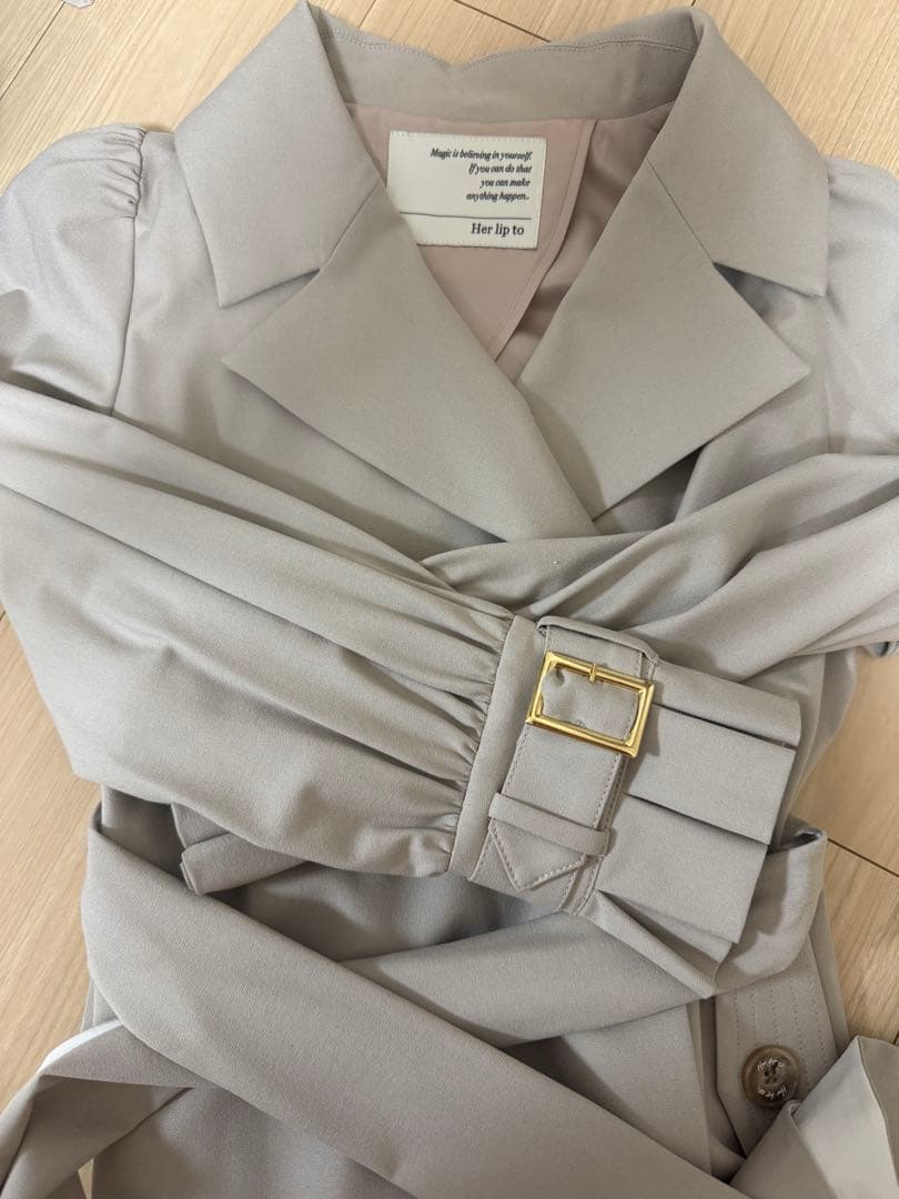 ジャケット・アウター Herlipto Belted Dress Trench Coat taupe