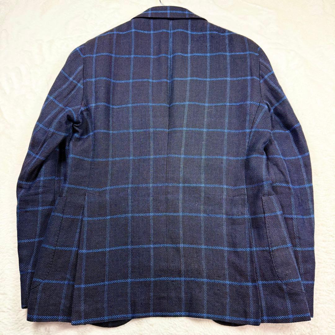 TAGLIATORE テーラードジャケット ウール リネン ウインドペイン 50
