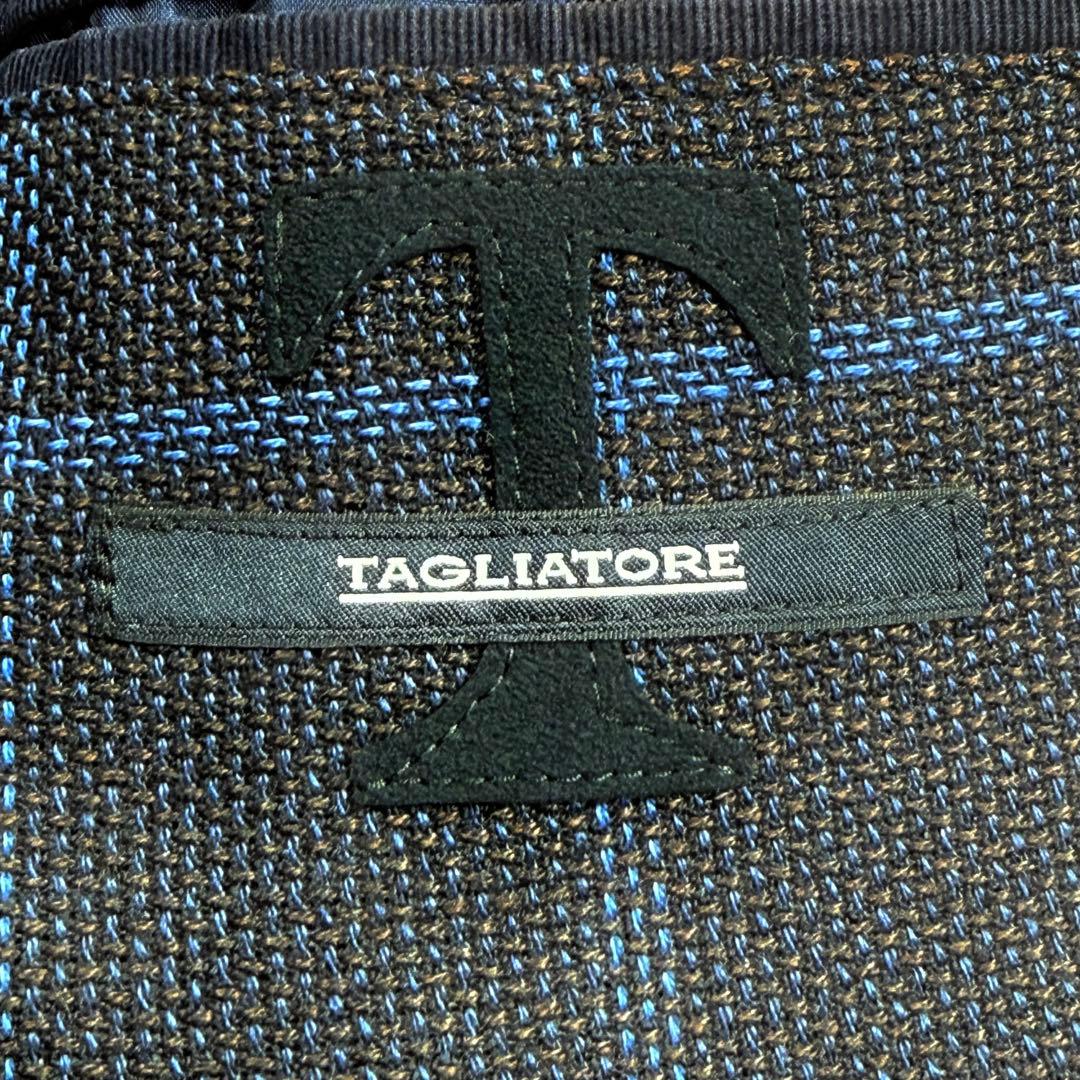 TAGLIATORE テーラードジャケット ウール リネン ウインドペイン 50