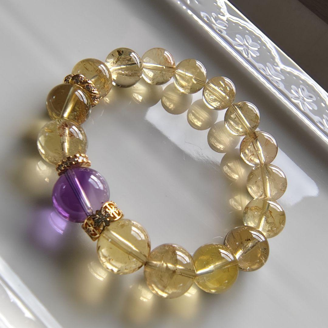 M様♡専用です♡極ボリビア産アメジスト×シトリン（スターある粒もあります）