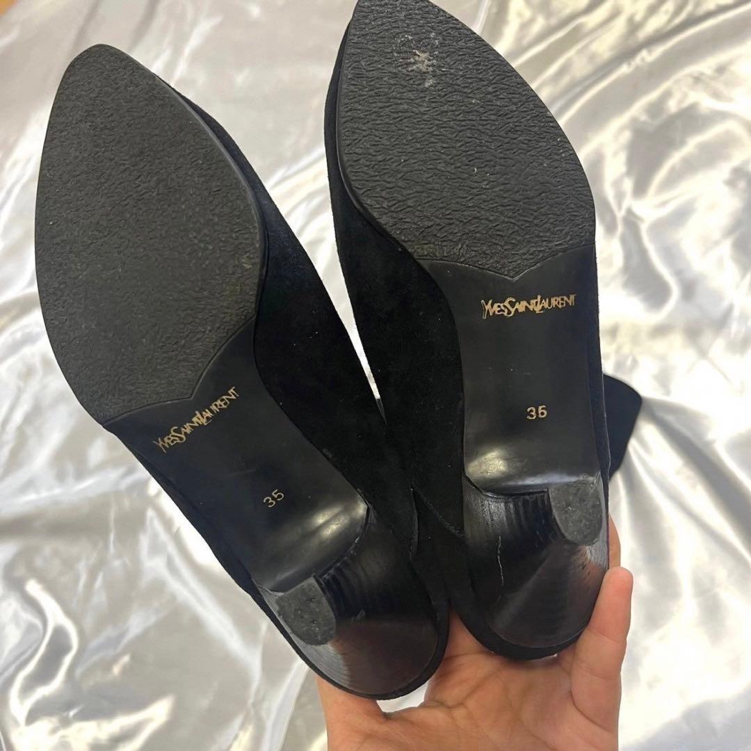 【極美品】 YSL イブサンローラン　スエード　ロングブーツ 黒 22cm 35