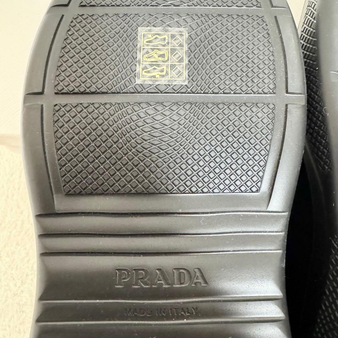 【極美品】PRADA プラダ ブラック レインブーツ ショートブーツ ラバー 黒