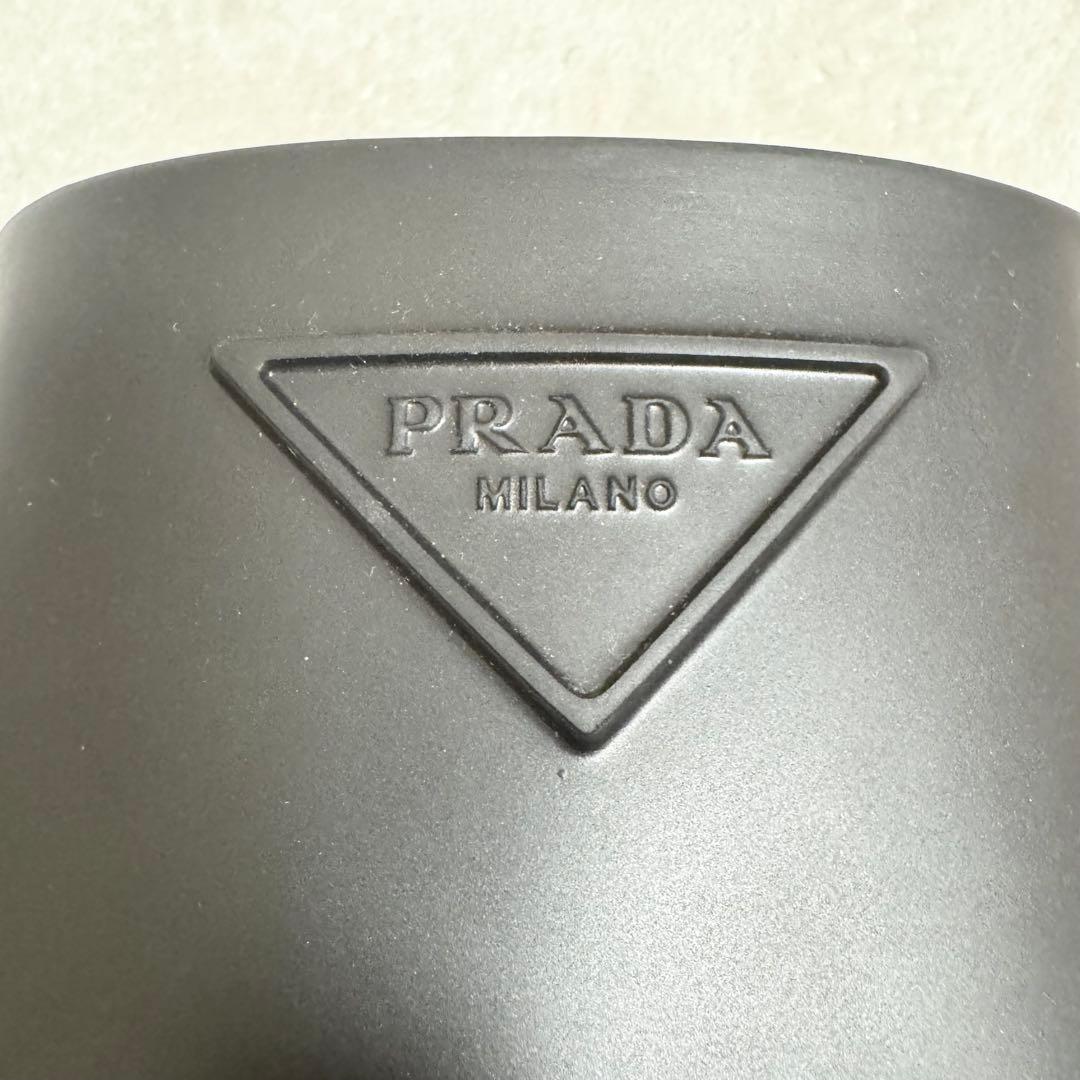 【極美品】PRADA プラダ ブラック レインブーツ ショートブーツ ラバー 黒