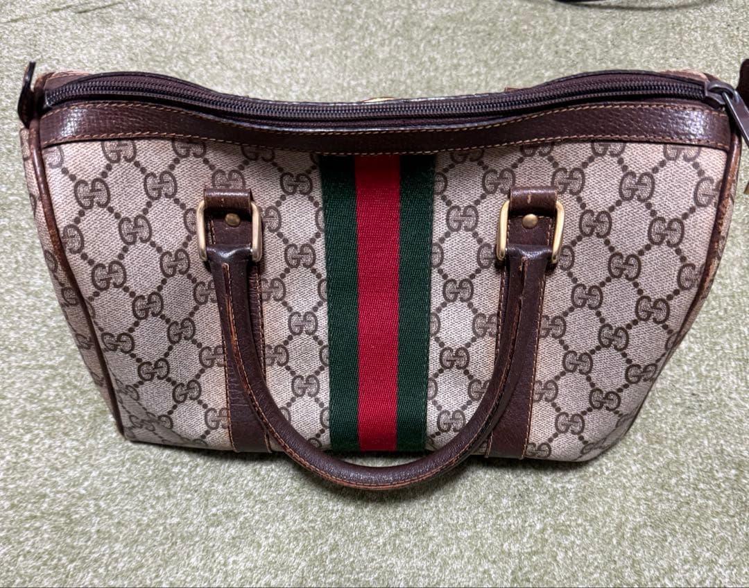 GUCCIオールドグッチ　シェリーライン　ミニボストン　ハンドバッグ