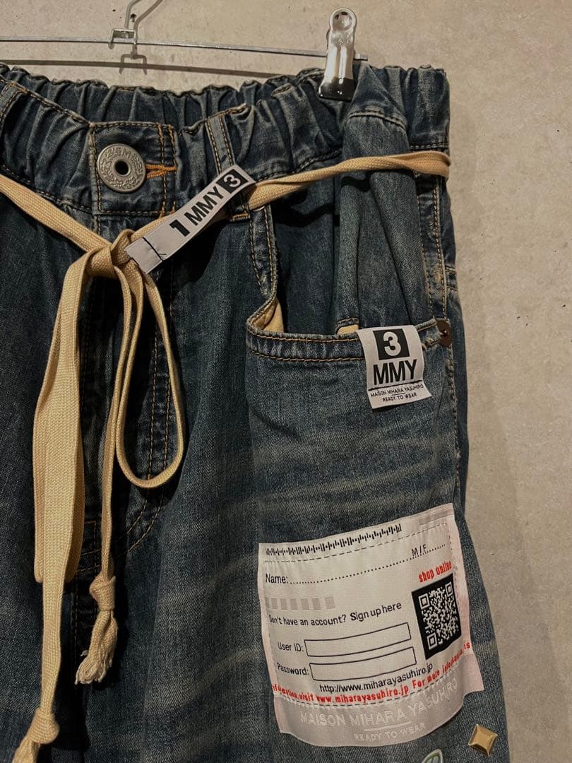 パンツ Maison MIHARA YASUHIRO sticker denim