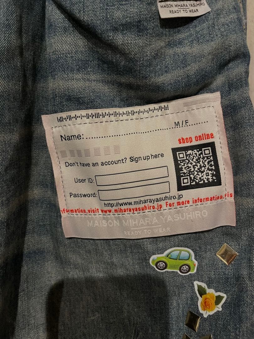 パンツ Maison MIHARA YASUHIRO sticker denim