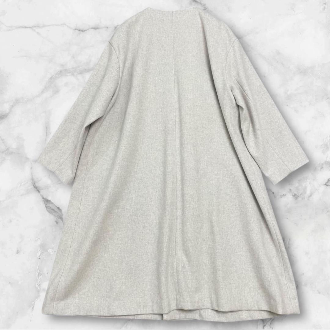 TO BE CHIC パール ノーカラー ロングコート