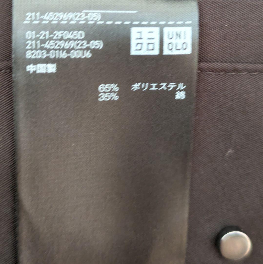 ユニクロ ブロックテック リラックスコート ダークブラウン 3XL