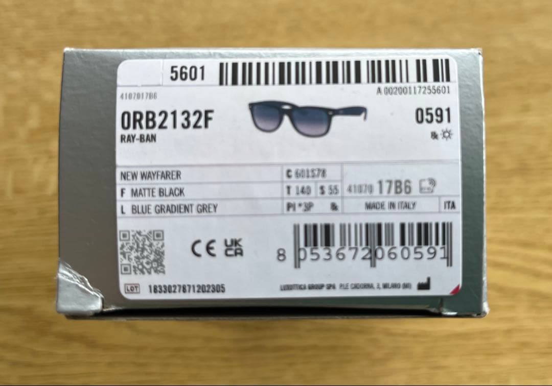 新品 偏光 レイバン RB2132-F 6015 ニューウェイファーラー