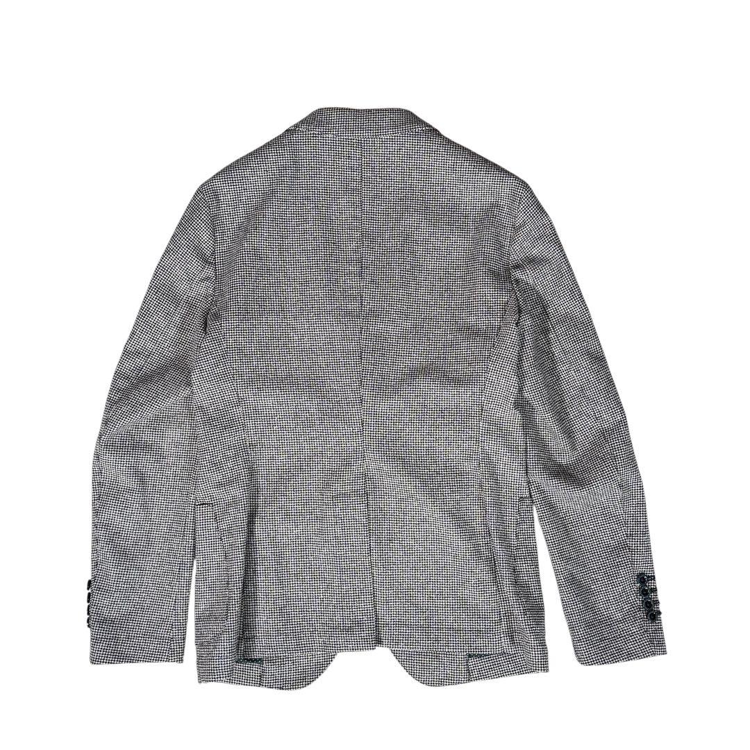 BARNEYS イタリア製 千鳥格子 ツイード 春夏 テーラードジャケット 46