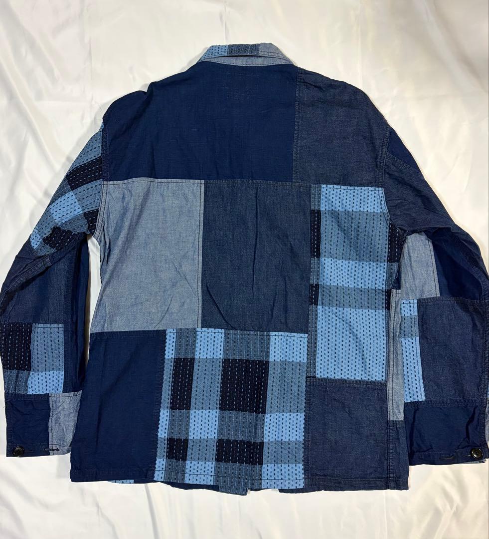 ジャケット・アウター BEAMS PLUS Chore Jacket Indigo Patchwork