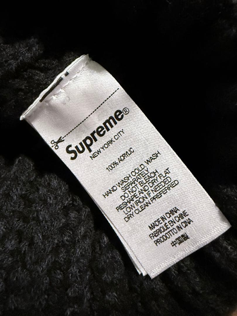 帽子 supreme FW24 RIBBED CLASSIC LOGO BEANIE
