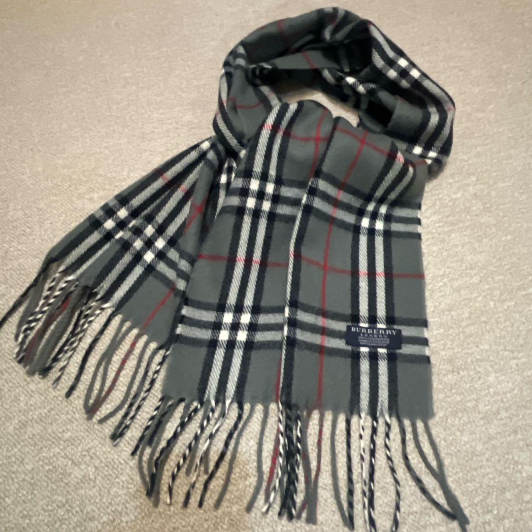極美品　バーバリーロンドン BURBERRY マフラー カシミア チェック