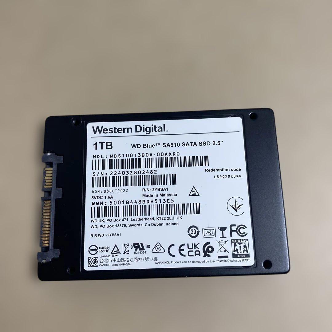 ジャンク品　WD 1TB WD Blue SA510 SSD