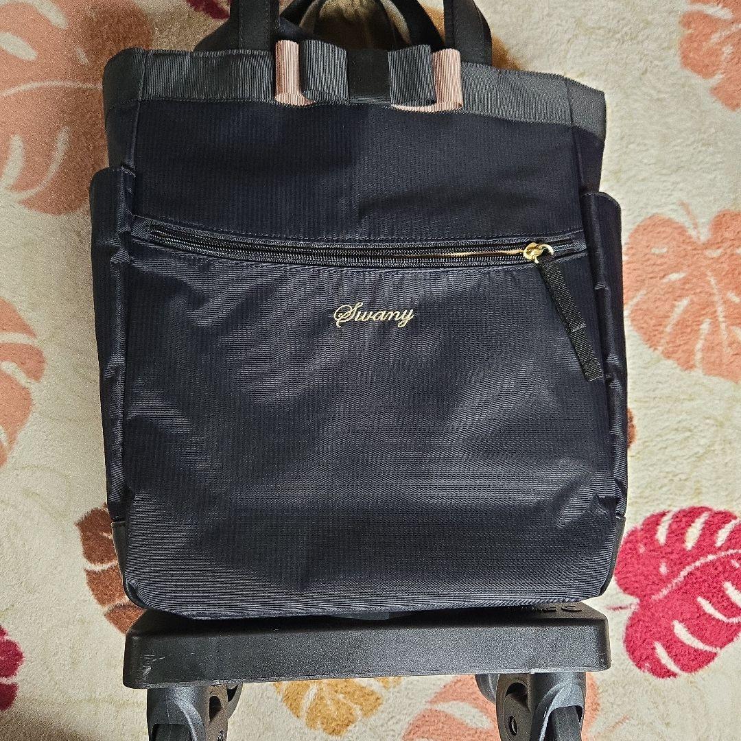 スワニー　キャリーバッグ　 SWANY ショッピングバッグ ブラック