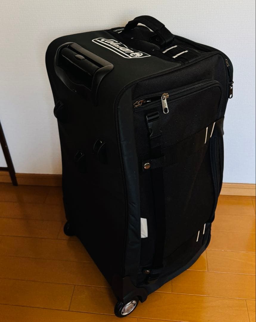新品未使用Colemanコールマン3WAY ボストンキャリー 雨カバー付　黒
