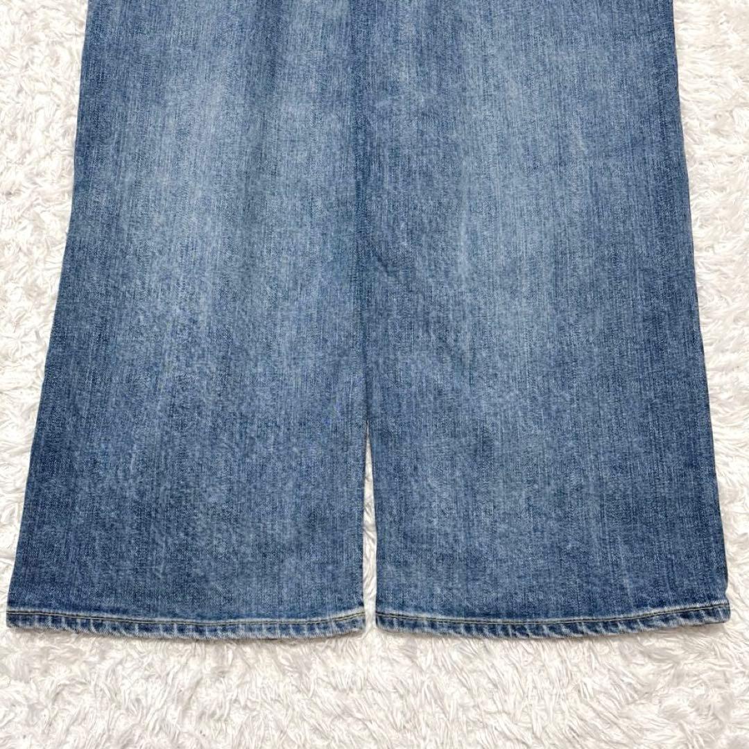 美品✨ヤヌーク JOAN ルーズストレート デニム 24 SUB ブルー 金子綾