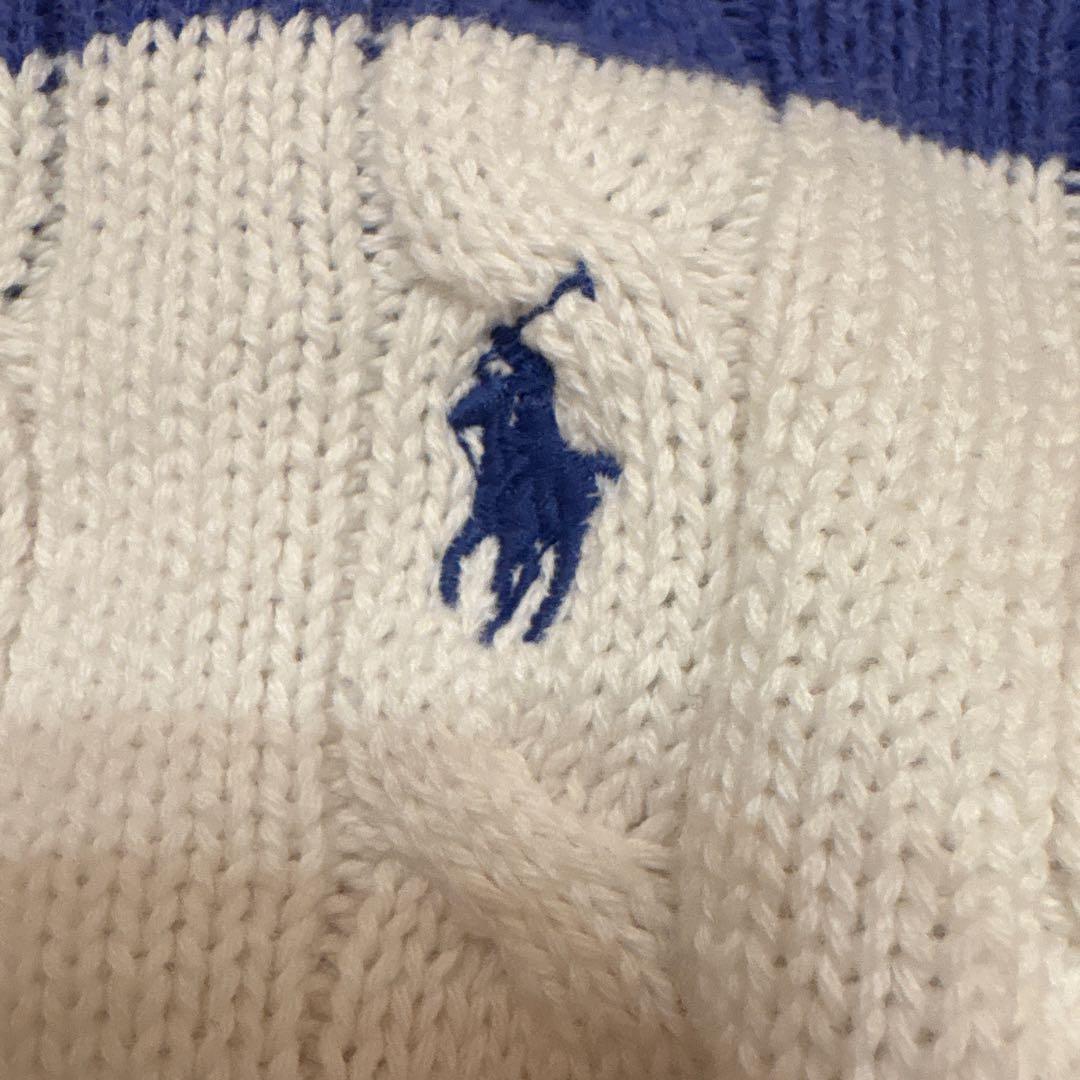 ポロラルフローレン 半袖 ポロシャツ ケーブルニットポニー刺繍 M